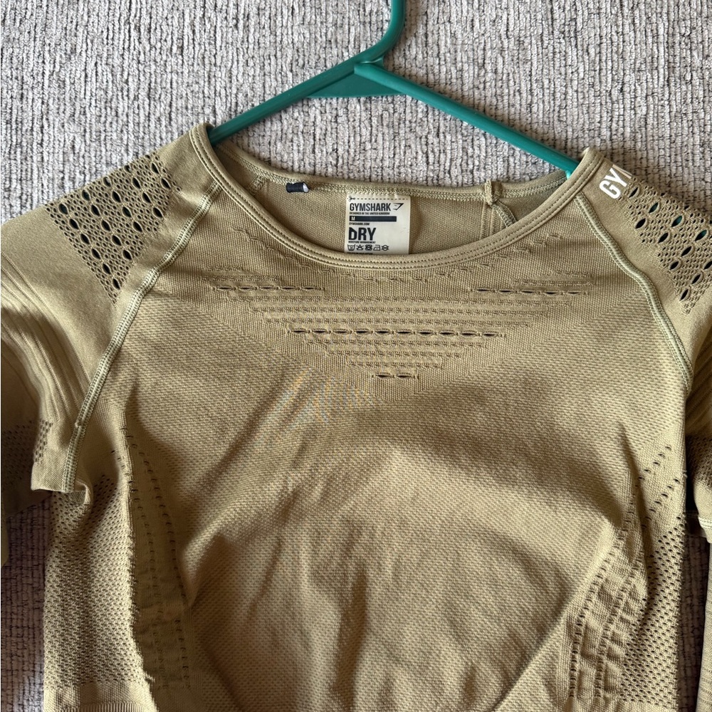 Gymshark Olive Green Seamless Crop Top